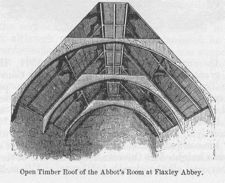 Open Timber Roof of the Abbots Room at Flaxley Abbey